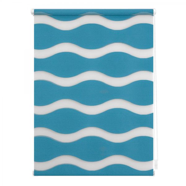 Duo Rollo Welle Klemmfix, ohne Bohren, Petrol, 100 cm x 150 cm (B x L)