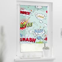 Rollo Klemmfix, ohne Bohren, blickdicht, Crash - Bunt, 45 x 150 cm (B x L)