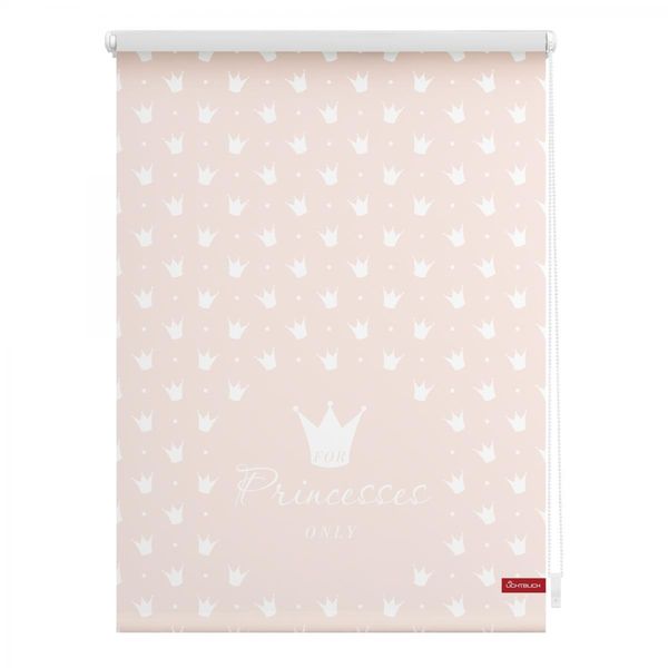 Rollo Klemmfix, ohne Bohren, blickdicht, Prinzessin Lilly - Rosa, 45 x 150 cm (B x L)