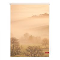 Rollo Klemmfix, ohne Bohren, blickdicht, Toskana - Orange Braun, 45 x 150 cm (B x L)