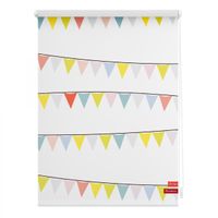 Rollo Klemmfix, ohne Bohren, blickdicht, Wimpelkette - Bunt, 45 x 150 cm (B x L)