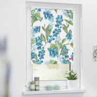 Rollo Klemmfix, ohne Bohren, blickdicht, Heidelbeere - Blau Grün, 60 x 150 cm (B x L)