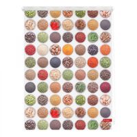 Rollo Klemmfix, ohne Bohren, blickdicht, Gewürze - Bunt Weiß, 70 x 150 cm (B x L)