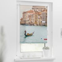 Rollo Klemmfix, ohne Bohren, blickdicht, Venedig Canal Grande - Blau, 60 x 150 cm (B x L)