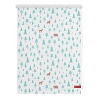 Rollo Klemmfix, ohne Bohren, blickdicht, Okko - Weiß Türkis, 80 x 150 cm (B x L)