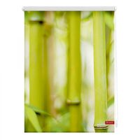 Rollo Klemmfix, ohne Bohren, blickdicht, Bambus - Grün, 90 x 150 cm (B x L)