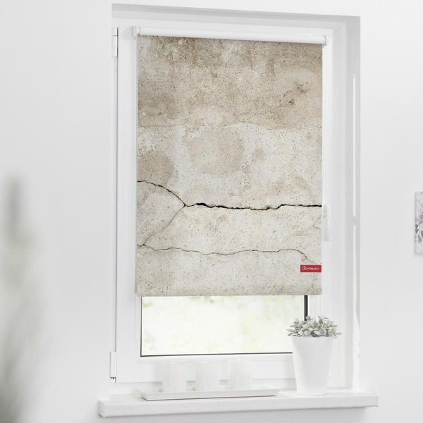 Rollo Klemmfix, ohne Bohren, blickdicht, Beton - Grau, 100 x 150 cm (B x L)