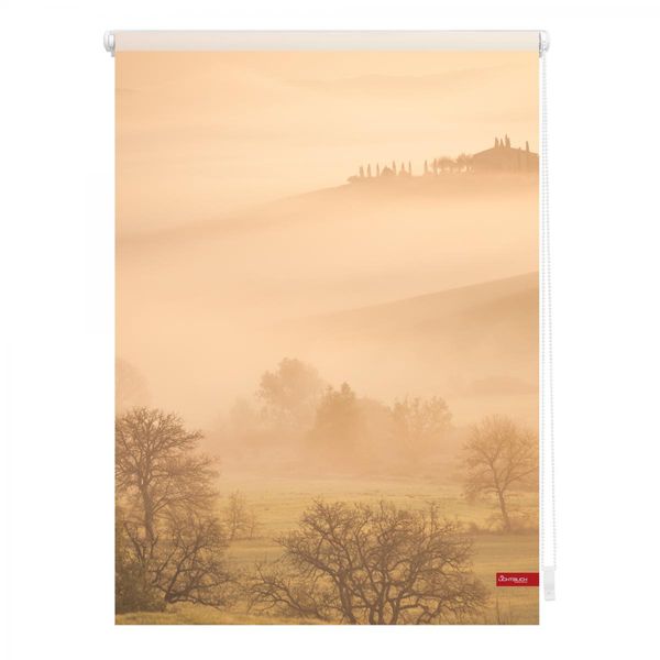 Rollo Klemmfix, ohne Bohren, blickdicht, Toskana - Orange Braun, 100 x 150 cm (B x L)