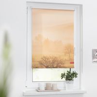 Rollo Klemmfix, ohne Bohren, blickdicht, Toskana - Orange Braun, 100 x 150 cm (B x L)