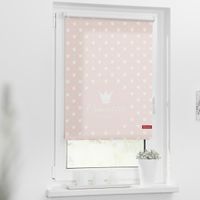 Rollo Klemmfix, ohne Bohren, blickdicht, Prinzessin Lilly - Rosa, 100 x 150 cm (B x L)