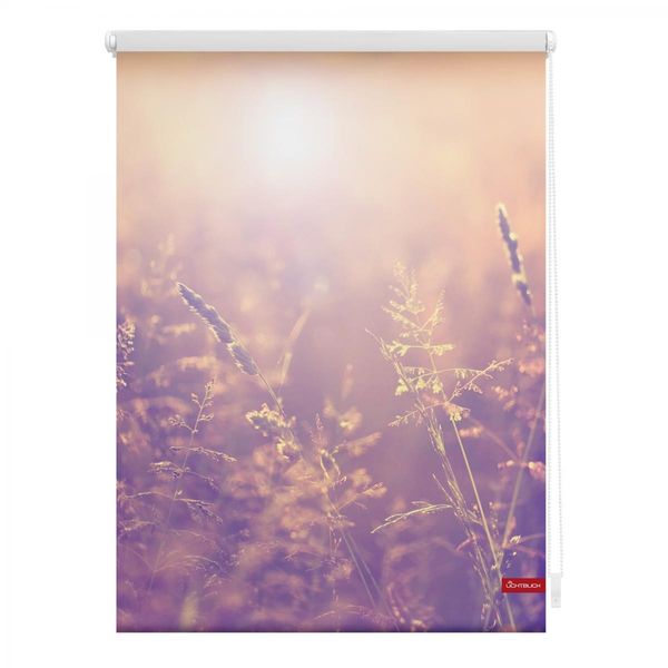 Rollo Klemmfix, ohne Bohren, blickdicht, Sommerabend - Orange, 120 x 150 cm (B x L)