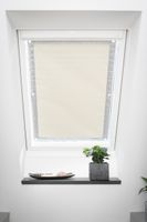 Dachfenster Sonnenschutz Haftfix, ohne Bohren, Verdunkelung, Beige, 59 cm x 113,5 cm (B x L)
