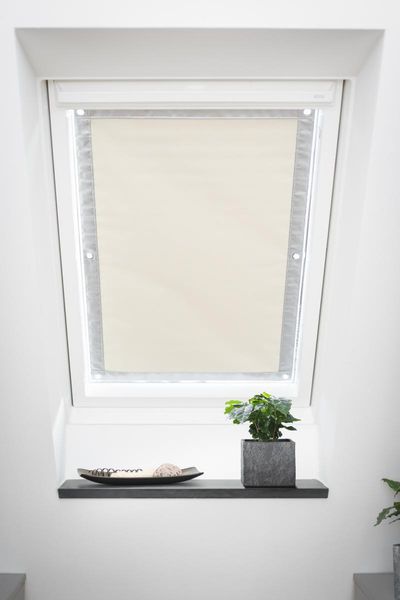 Dachfenster Sonnenschutz Haftfix, ohne Bohren, Verdunkelung, Beige, 94 cm x 96,9 cm (B x L)