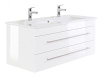 Badmöbel Villeroy und Boch Venticello 120 cm Doppel in weiß hochglanz