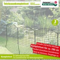 11tlg. Teichzaun Oberbogen, ca. 390 x 78,5 cm - Anthrazit