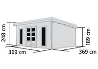 Woodfeeling Gartenhaus "Bentheim 5" mit Dacheindeckung naturbelassen