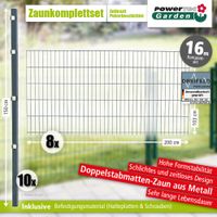 Zaunset 16 x 1 m (LxH), anthrazit, pulverbeschichtet