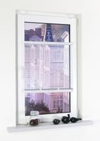 Klemmfix Jalousie verspannt aus Aluminium, 75 x 130 cm (Breite x Höhe), weiß