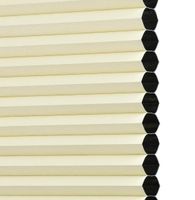 Klemmfix Thermo-Plissee verspannt, Verdunklung, 90 x 130 cm (Breite x Höhe), ecru