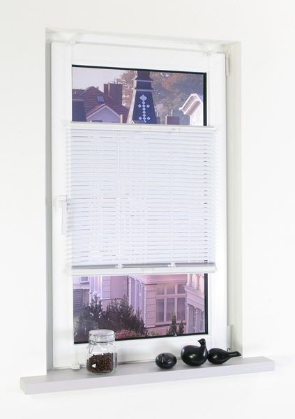 Klemmfix Jalousie verspannt aus Aluminium, 50 x 130 cm (Breite x Höhe), weiß