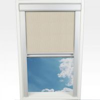 Dachfensterrollo Verdunklung, 136 x 77,5 cm (Höhe x Breite), beige/silber