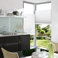 Klemmfix Thermo-Plissee verspannt, Verdunklung, 75 x 130 cm (Breite x Höhe), weiß