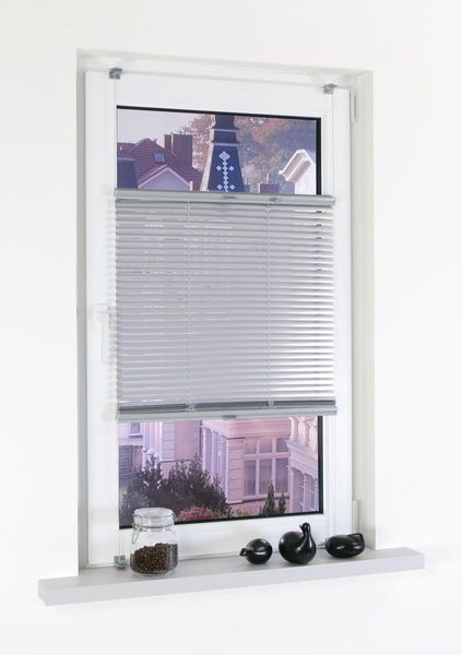 Klemmfix Jalousie verspannt aus Aluminium, 60 x 130 cm (Breite x Höhe), silber