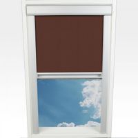 Dachfensterrollo Verdunklung, 54 x 38,3 cm (Höhe x Breite), braun/silber