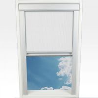 Dachfensterrollo Verdunklung, 94 x 97,3 cm (Höhe x Breite), weiß/silber