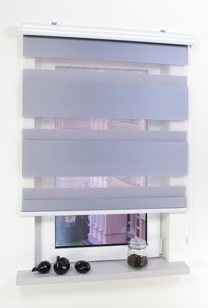 Duo-Rollo mit Kasette, Rollo, 160 x 80 cm (H x B) silber