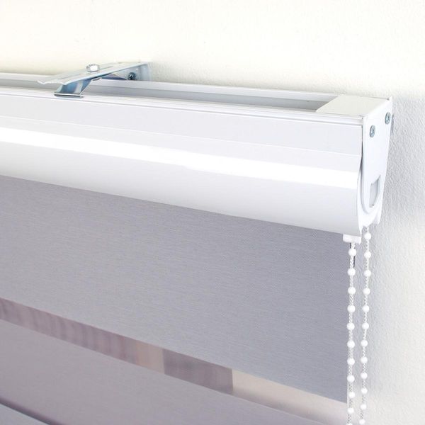 Duo-Rollo mit Kasette, Rollo, 160 x 60 cm (H x B) silber