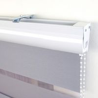 Duo-Rollo mit Kasette, Rollo, 160 x 60 cm (H x B) silber