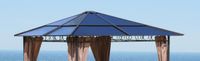 Ersatzdach Hardtop Pavillon 3x3m Doppelstegplatten Polycarbonat Braun