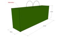Kissentasche Schutztasche Tragetasche für 2 Rollliegen Auflagen Grün