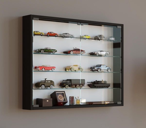 Wandvitrine "Mandosa L", schwarz