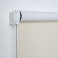 Seitenzugrollo Kettenzugrollo Volantrollo Rollo Eckig Verdunklung 62 x 180 cm beige für Fenster