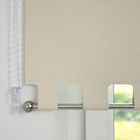 Seitenzugrollo Kettenzugrollo Volantrollo Rollo Eckig Verdunklung 62 x 180 cm beige für Fenster