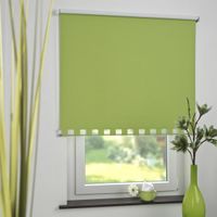 Seitenzugrollo Kettenzugrollo Volantrollo Rollo Eckig Verdunklung 112 x 180 cm grün für Fenster