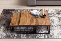Couchtisch AKOLA 2-teilig Massivholz