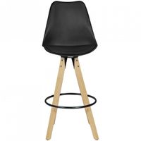 2er Set Barhocker LIMA Schwarz Retro