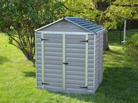 Geräteschuppen 6X5 SKYLIGHT Shed Dark Grey/Anthracite + 2 x Regal