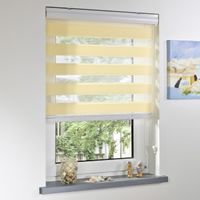 Duo-Rollo mit Blende, Rollo, lichtdurchlässig, Sonnenschutz, 120 x 160 cm apricot