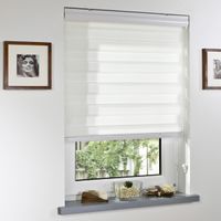 Duo-Rollo mit Blende, Rollo, lichtdurchlässig, Sonnenschutz, 60 x 160 cm ecru