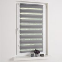 Duo-Rollo mini, Klemmfix Doppelrollo, grau, Rollo 45 x 160 cm (B x H)