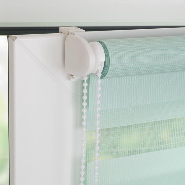 Duo-Rollo mini, Klemmfix Doppelrollo, pastellgrün, Rollo 80 x 210 cm (B x H)