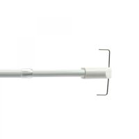 Cafehausstange, Gardinenstange, Scheibenstange ø 12 mm, 135 cm bis 225 cm ausziehbar, weiß