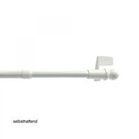 Cafehausstange, Gardinenstange, Scheibenstange Exclusiv, 40 cm bis 60 cm ausziehbar, weiß/ weiß