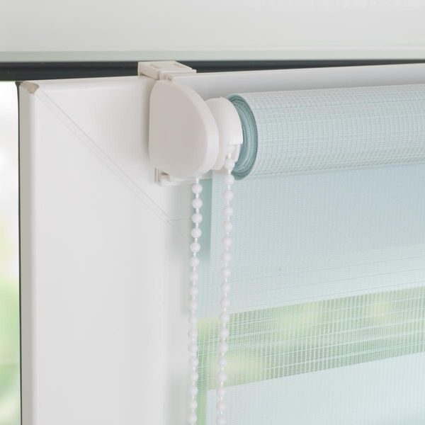 Duo-Rollo mini, Klemmfix Doppelrollo, pastellblau, Rollo 70 x 210 cm (B x H)