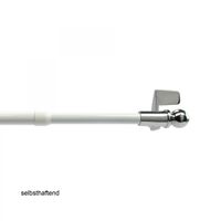 Gardinenstange, Exclusiv, 100 cm bis 130 cm ausziehbar, weiß/ verchromt