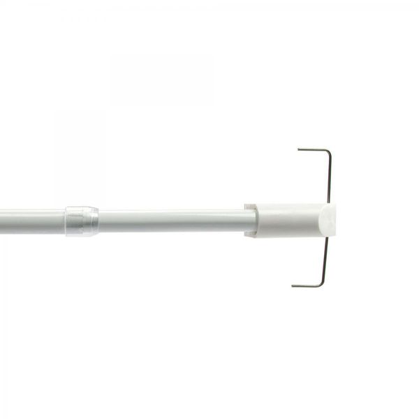 Cafehausstange, Gardinenstange, Scheibenstange ø 12 mm, 85 cm bis 135 cm ausziehbar, weiß